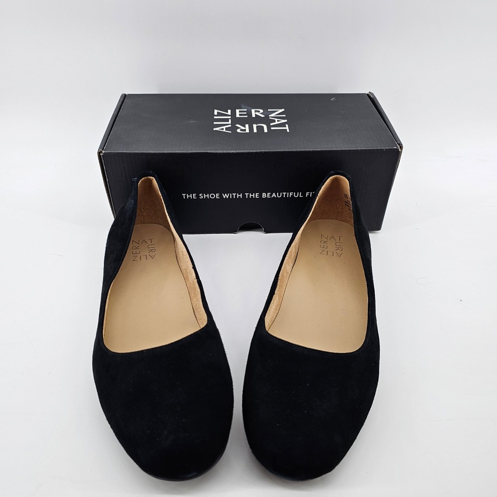 Naturalizer Maxwell Flats 11W Black Leather Almond Toe Slip On NIB SEE NOTE